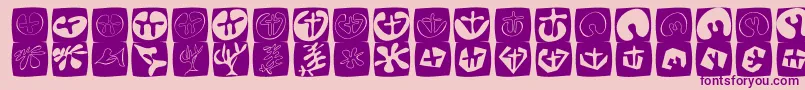 Totalfloral Font – Purple Fonts on Pink Background