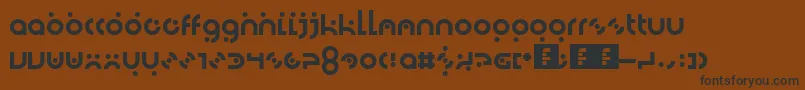 Dotlirium Font – Black Fonts on Brown Background