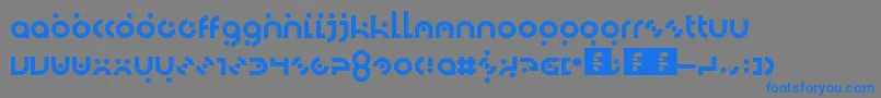 Dotlirium Font – Blue Fonts on Gray Background