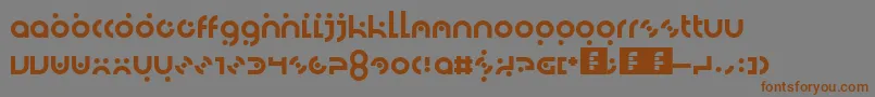 Dotlirium Font – Brown Fonts on Gray Background
