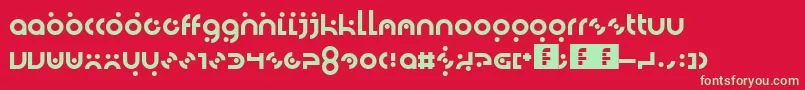 Dotlirium Font – Green Fonts on Red Background