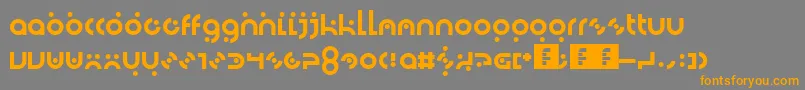 Dotlirium Font – Orange Fonts on Gray Background