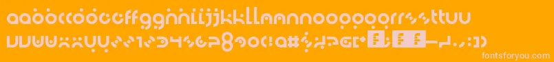 Dotlirium Font – Pink Fonts on Orange Background