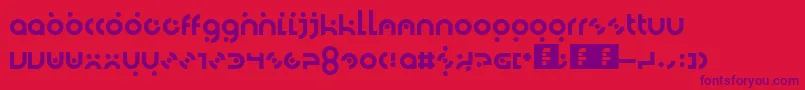 Dotlirium-Schriftart – Violette Schriften auf rotem Hintergrund