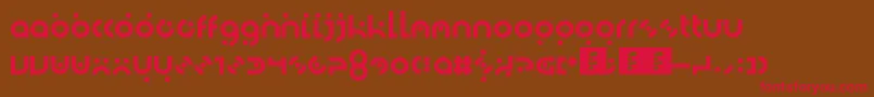 Dotlirium Font – Red Fonts on Brown Background