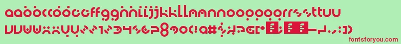 Dotlirium Font – Red Fonts on Green Background