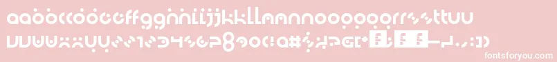 Dotlirium Font – White Fonts on Pink Background