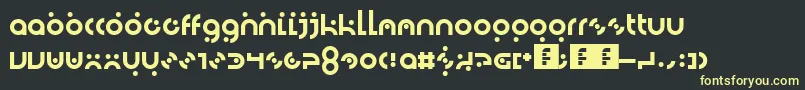 Dotlirium Font – Yellow Fonts on Black Background