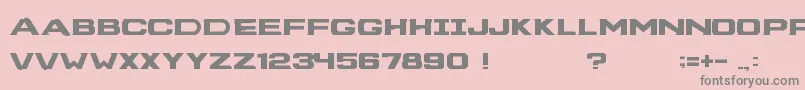 Deadspacetitlefont Font – Gray Fonts on Pink Background