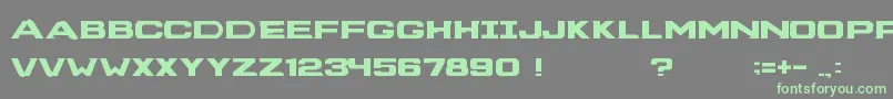 Deadspacetitlefont Font – Green Fonts on Gray Background