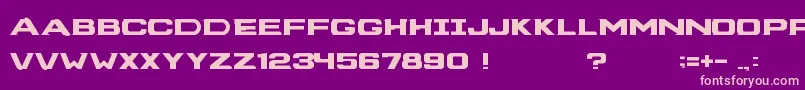Deadspacetitlefont Font – Pink Fonts on Purple Background
