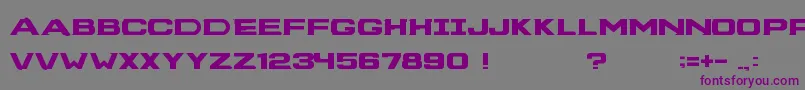 Deadspacetitlefont Font – Purple Fonts on Gray Background