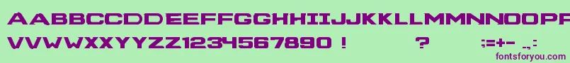 Deadspacetitlefont Font – Purple Fonts on Green Background
