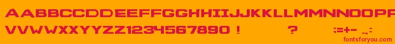 Deadspacetitlefont Font – Red Fonts on Orange Background