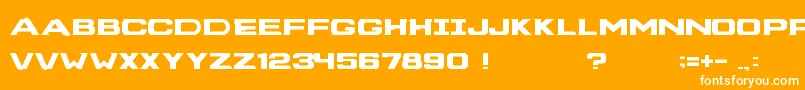 Deadspacetitlefont Font – White Fonts on Orange Background