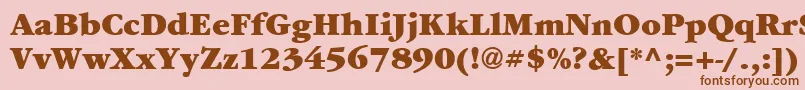 Garrymondrian8Ultrash Font – Brown Fonts on Pink Background