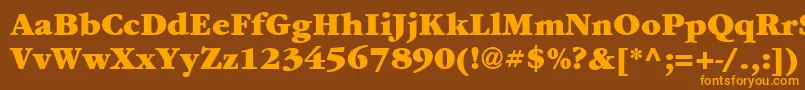 Garrymondrian8Ultrash Font – Orange Fonts on Brown Background