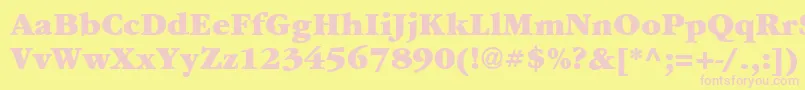 Garrymondrian8Ultrash Font – Pink Fonts on Yellow Background