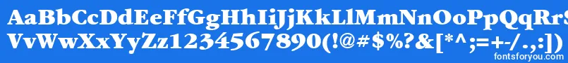 フォントGarrymondrian8Ultrash – 青い背景に白い文字