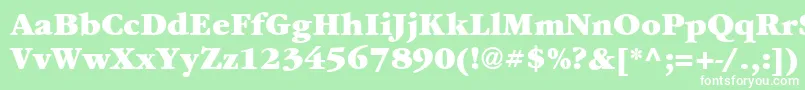 Garrymondrian8Ultrash Font – White Fonts on Green Background