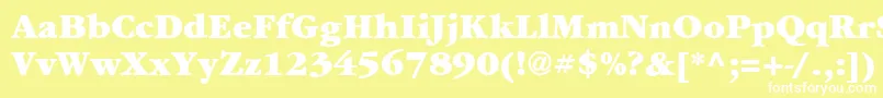 Garrymondrian8Ultrash Font – White Fonts on Yellow Background