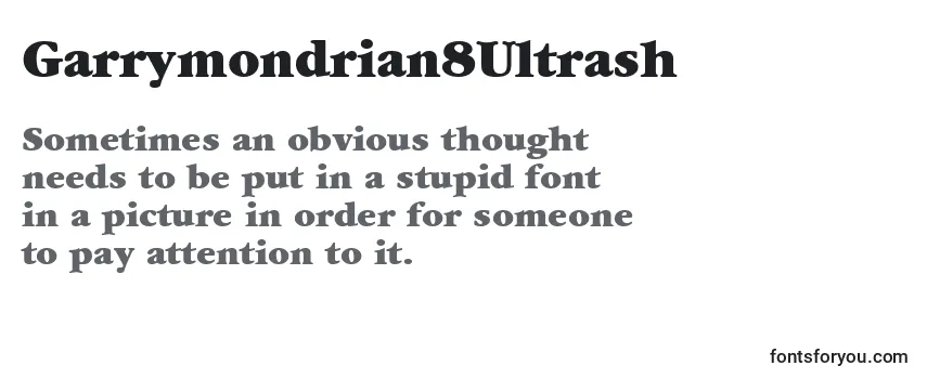 Review of the Garrymondrian8Ultrash Font