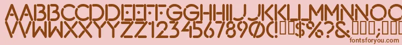 Lougramm Font – Brown Fonts on Pink Background