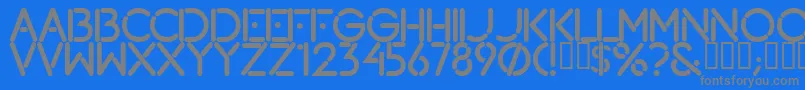 Lougramm Font – Gray Fonts on Blue Background