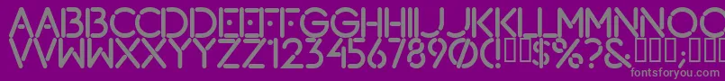 Lougramm Font – Gray Fonts on Purple Background