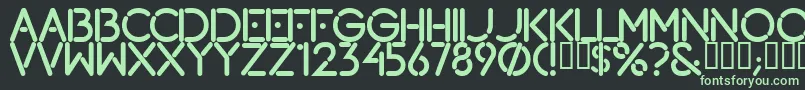 Lougramm Font – Green Fonts on Black Background