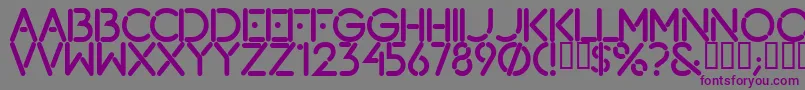 Lougramm Font – Purple Fonts on Gray Background