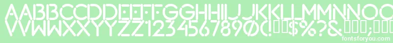 Lougramm Font – White Fonts on Green Background