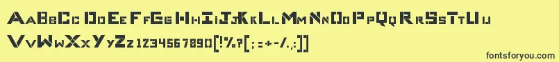 CompliceBold-fontti – mustat fontit keltaisella taustalla