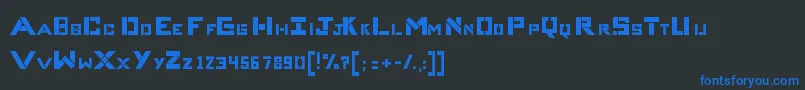 フォントCompliceBold – 黒い背景に青い文字