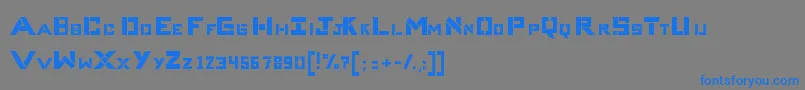 フォントCompliceBold – 灰色の背景に青い文字