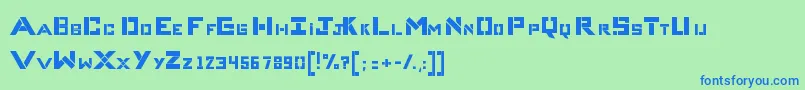 CompliceBold Font – Blue Fonts on Green Background