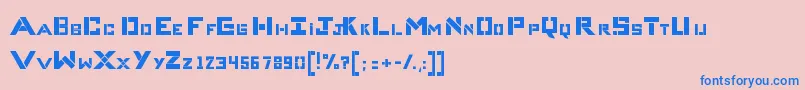 CompliceBold Font – Blue Fonts on Pink Background