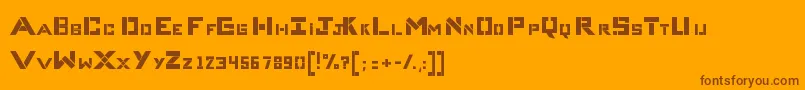 CompliceBold-fontti – ruskeat fontit oranssilla taustalla