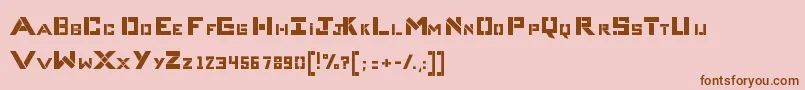 CompliceBold Font – Brown Fonts on Pink Background