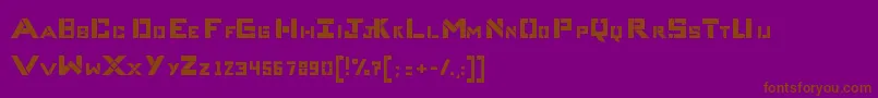 CompliceBold-Schriftart – Braune Schriften auf violettem Hintergrund