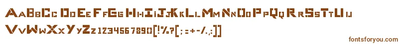 CompliceBold-fontti – ruskeat fontit valkoisella taustalla