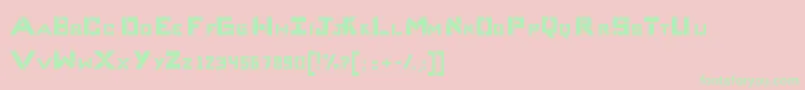 フォントCompliceBold – ピンクの背景に緑の文字