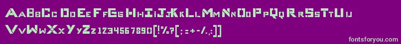 CompliceBold-fontti – vihreät fontit violetilla taustalla
