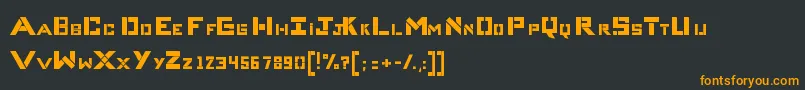 CompliceBold Font – Orange Fonts on Black Background