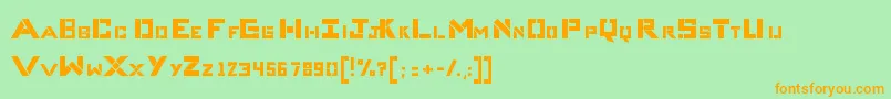 CompliceBold Font – Orange Fonts on Green Background