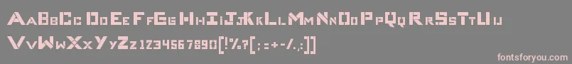フォントCompliceBold – 灰色の背景にピンクのフォント