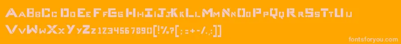 フォントCompliceBold – オレンジの背景にピンクのフォント