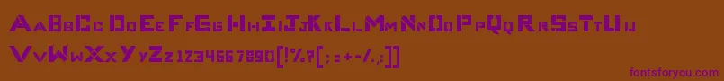 CompliceBold-fontti – violetit fontit ruskealla taustalla