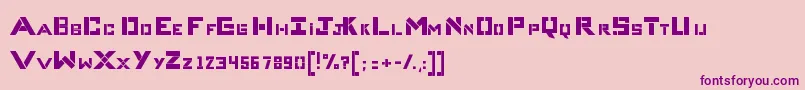フォントCompliceBold – ピンクの背景に紫のフォント