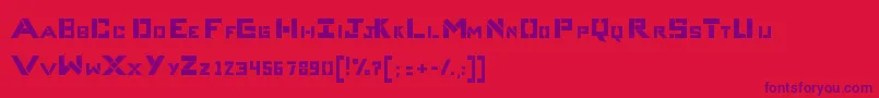 CompliceBold-Schriftart – Violette Schriften auf rotem Hintergrund
